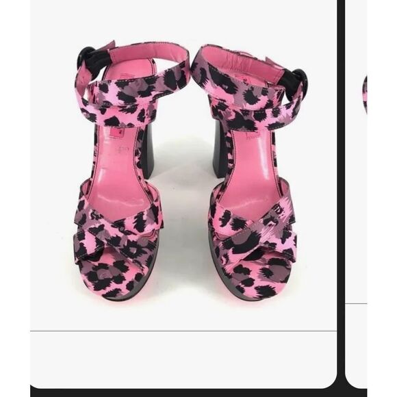 Vtg Y2K Alicia + Olivia for payless, ankle strap, chunky 5” heel w/ 2” platform. - Picture 4 of 9